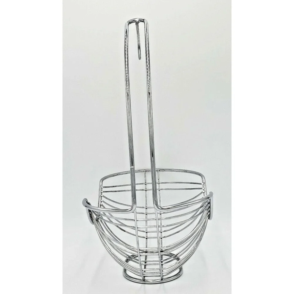 Wire Fruit Basket Bowl Banana Tree Hanger Hook Chrome Finish Bowl Countertop
